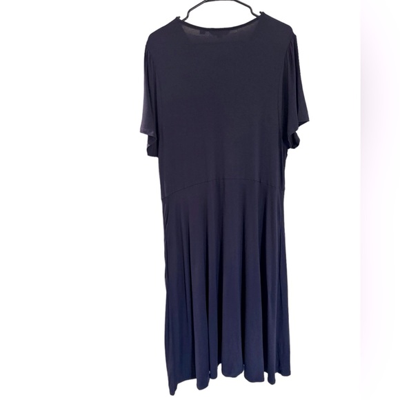Boden Crew Neck Jersey Dress Short Sleeve Navy Blue Size 20/22 - Picture 2 of 9